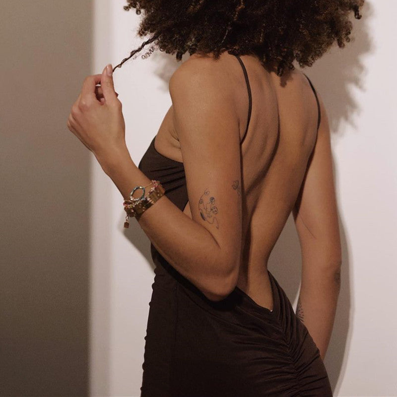 ROBE longue unie pour femme