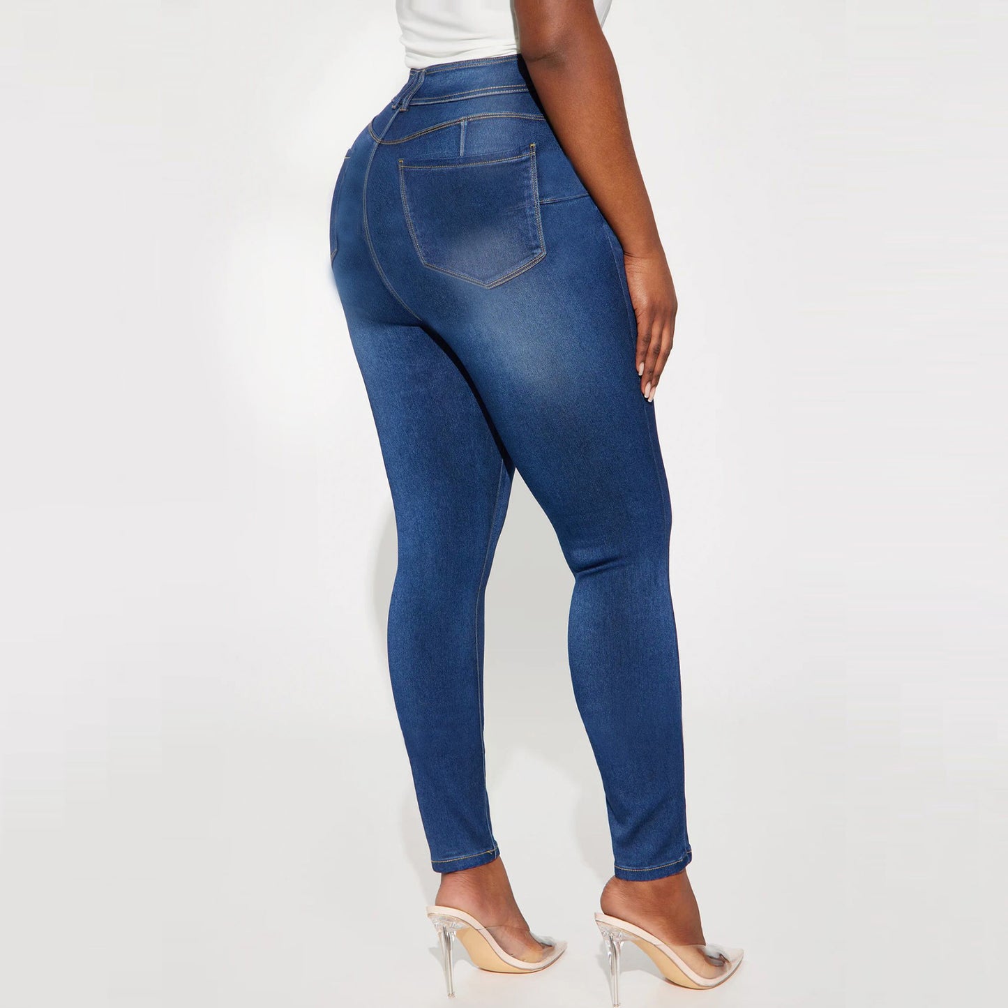 PANTALON crayon bleu foncé