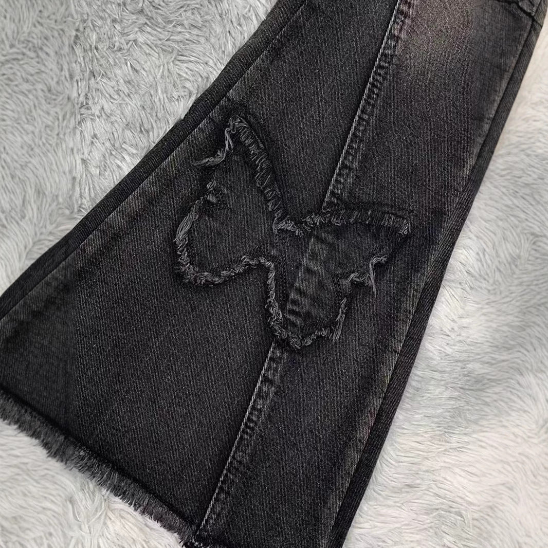 JEAN évasé en denim extensible