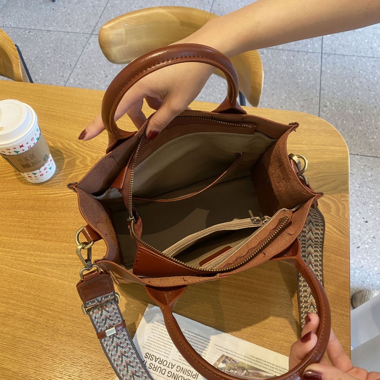 SAC Bandoulière Femme en Cuir