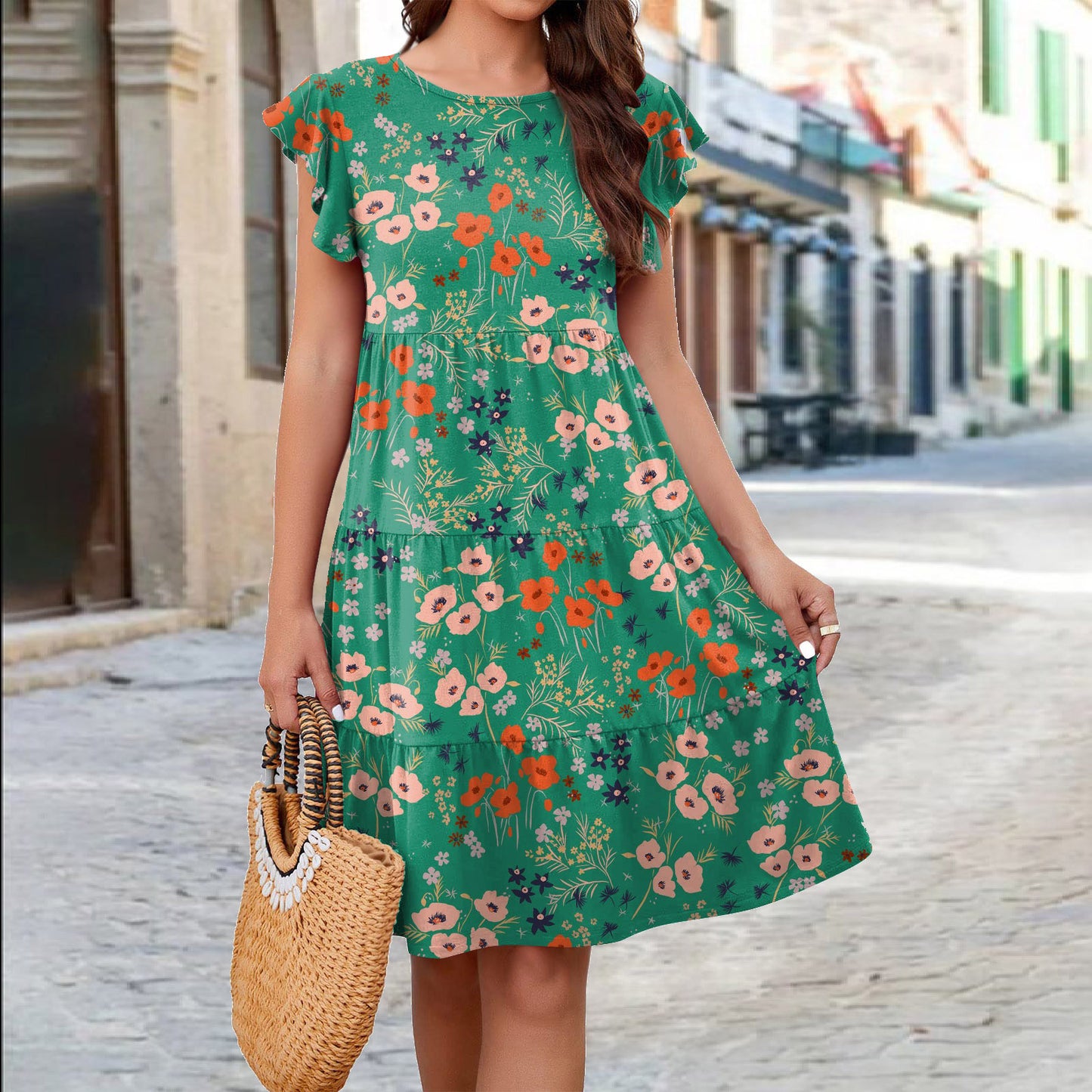 ROBE d'été fleurie pour femme