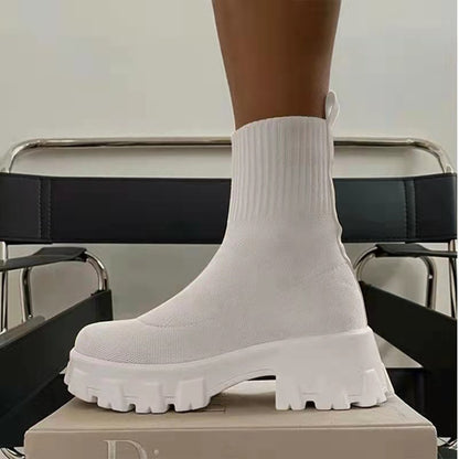 Nouvelles Bottes Chaussettes Femme Grande Taille – Automne & Hiver