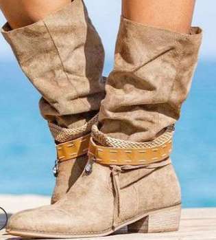 Bottines Mi-hautes Femme Grande Taille – Bout Pointu