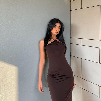 ROBE longue unie pour femme