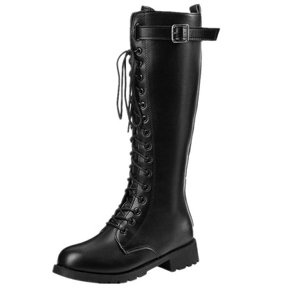 Bottes Martin Longues Femme à Bout Rond – Tendance
