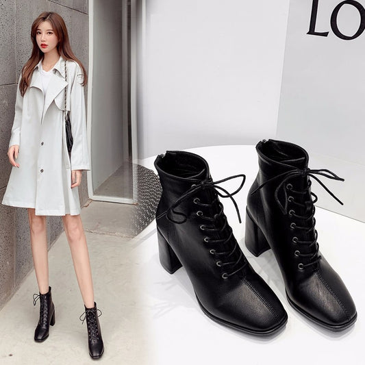 Bottines Martin Femme à Petit Talon – Style Élégant