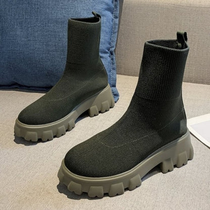 Nouvelles Bottes Chaussettes Femme Grande Taille – Automne & Hiver