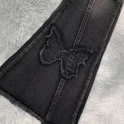 JEAN évasé en denim extensible