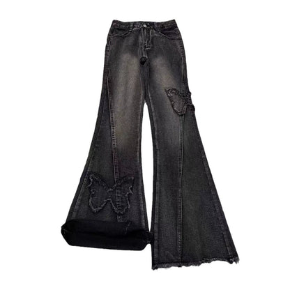 JEAN évasé en denim extensible
