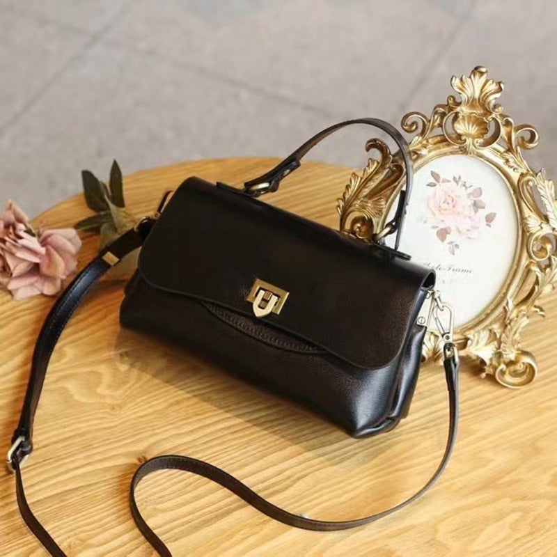 SAC à main femme rétro en cuir