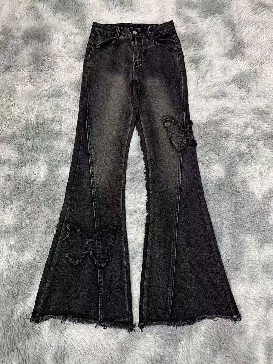 JEAN évasé en denim extensible