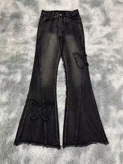 JEAN évasé en denim extensible