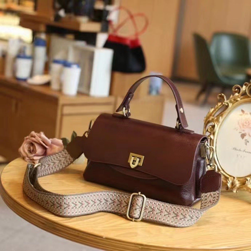 SAC à main femme rétro en cuir