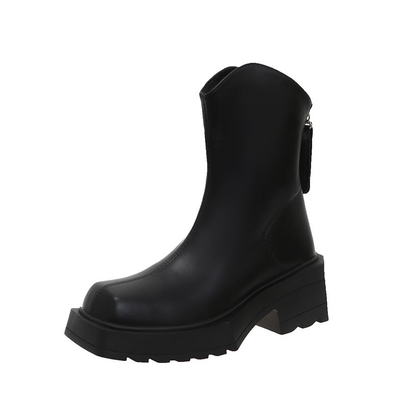 Bottines Femme à Plateforme Bout Carré