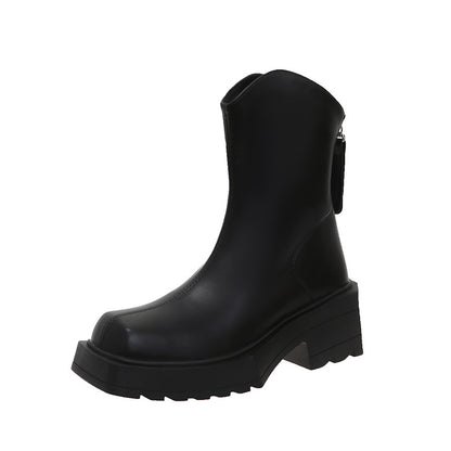 Bottines Femme à Plateforme Bout Carré